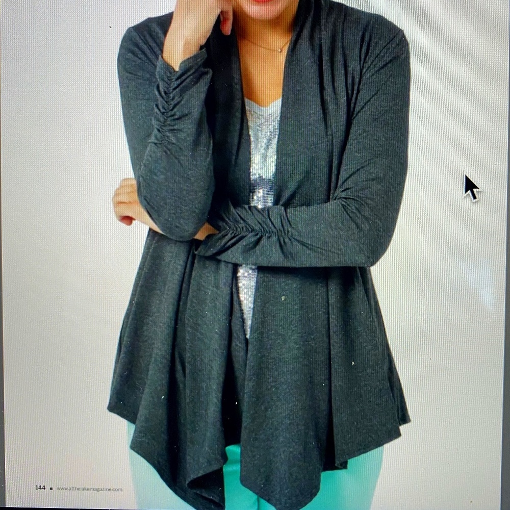 Cardigan Yoga/Travel Top ~Size XS ~ The Lotus Poppet Pocket ~ Made in Chicago ~